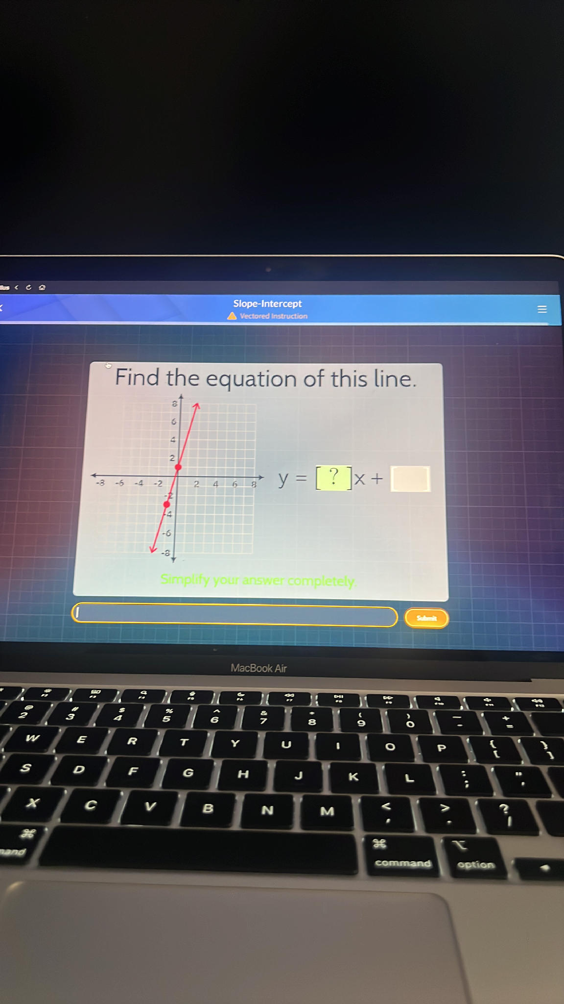 Find the equation of this line. Graph: - | StudyX