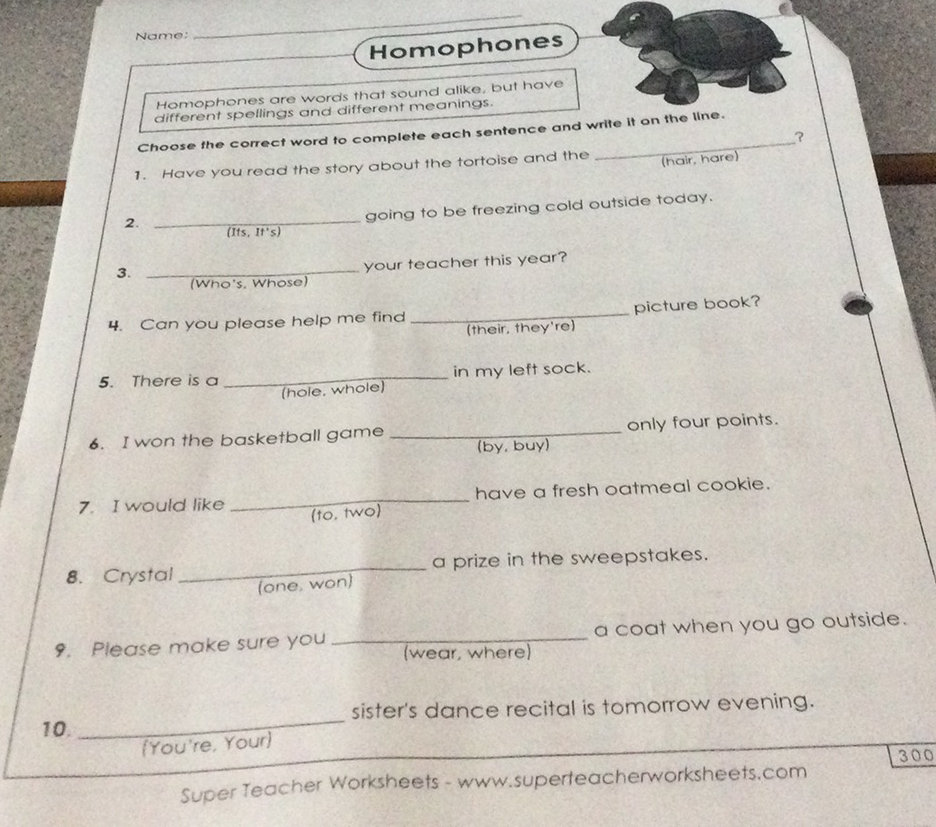 Homophones are words that sound alike, but | StudyX