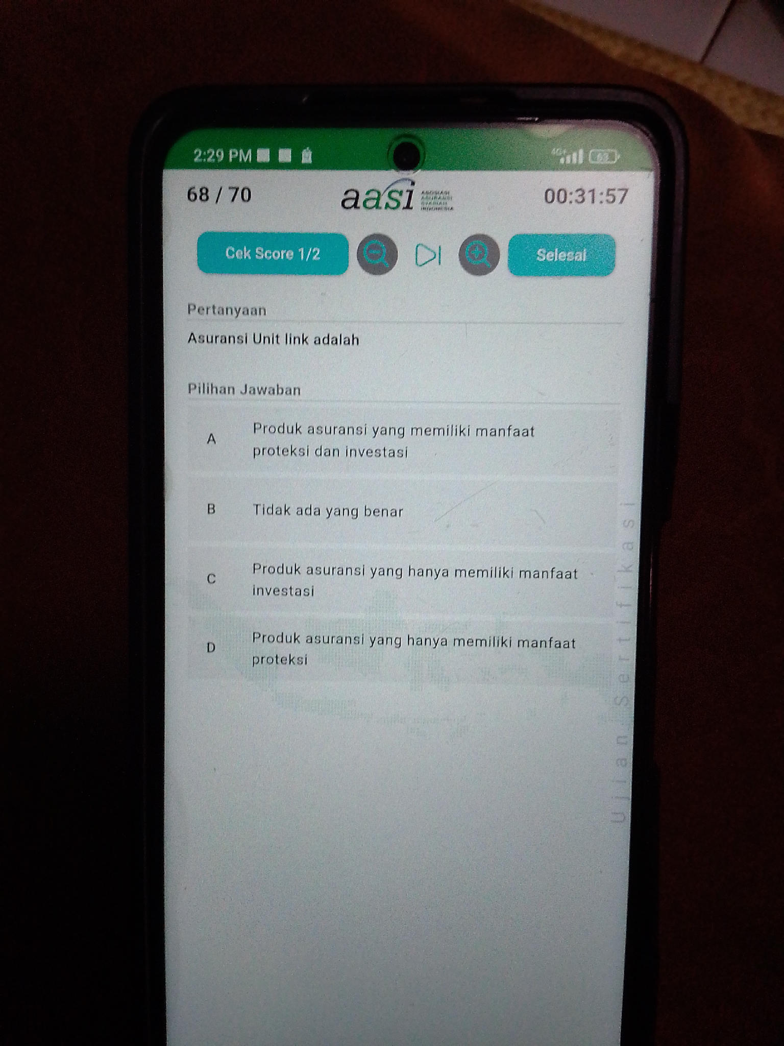 Asuransi Unit link adalah A Produk asuransi | StudyX