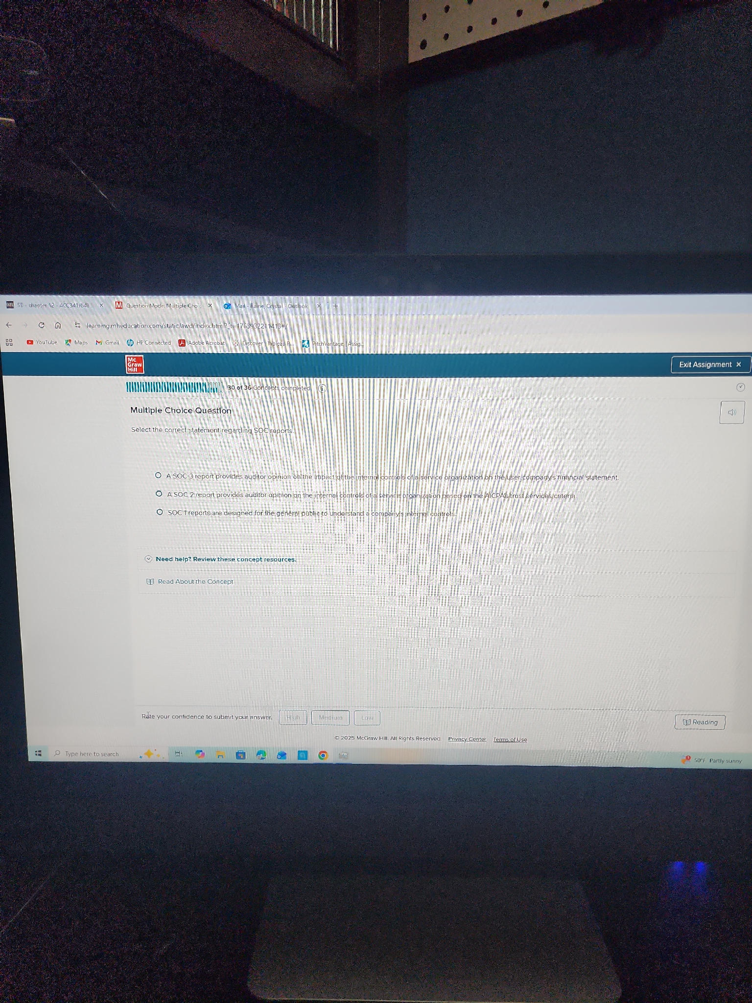 Select the correct statement regarding SOC | StudyX