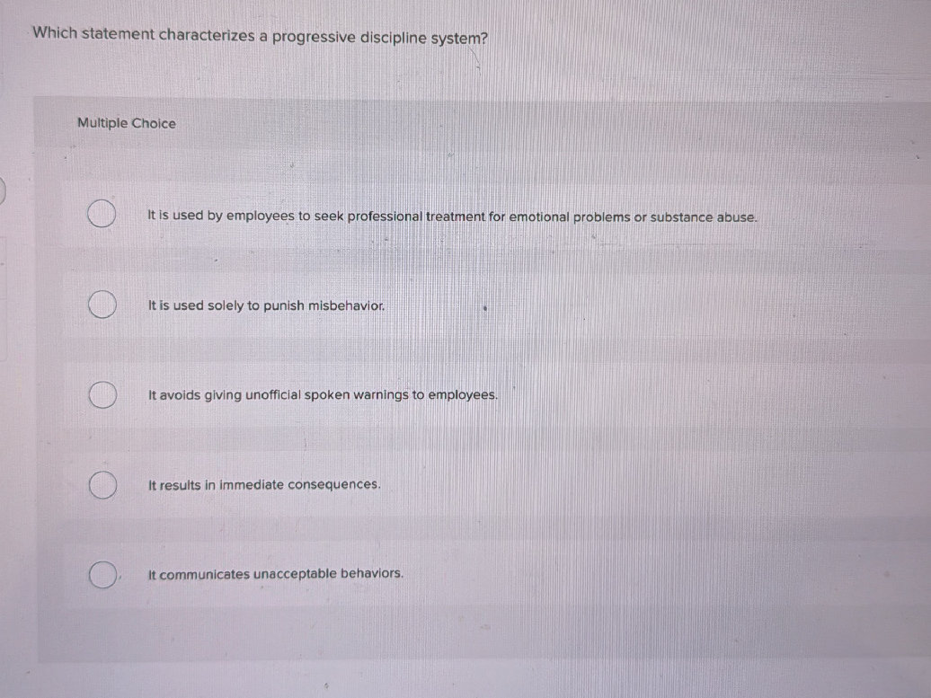 Which statement characterizes a progressive