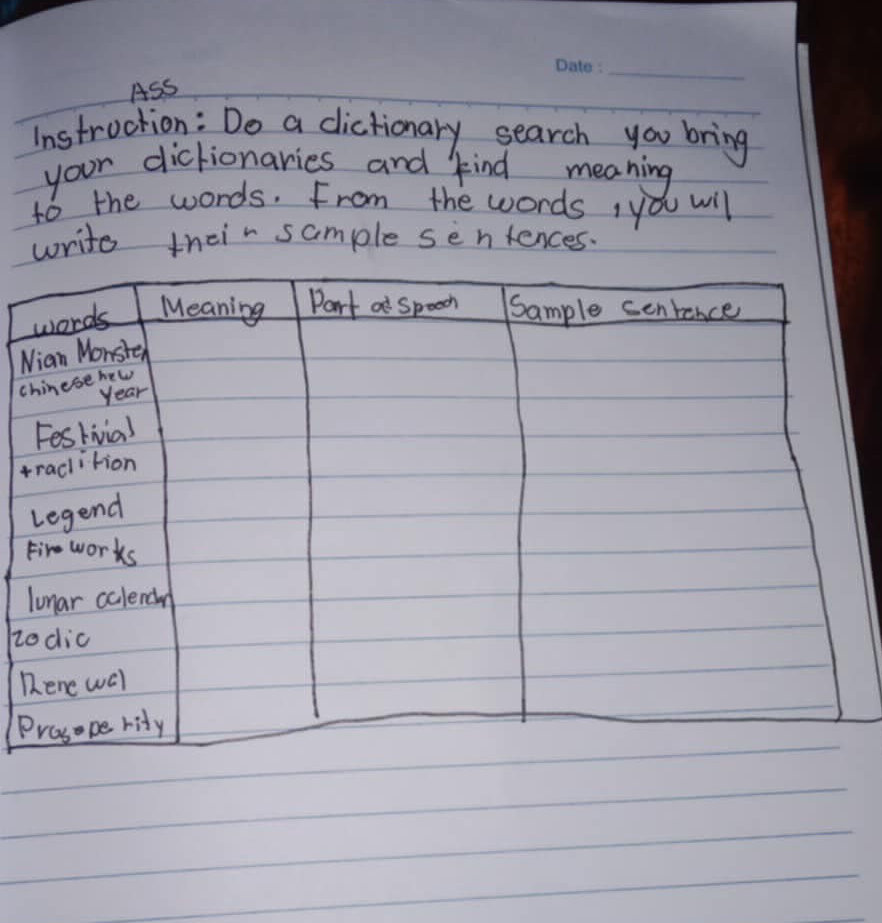 Instruction: Do a dictionary search you | StudyX