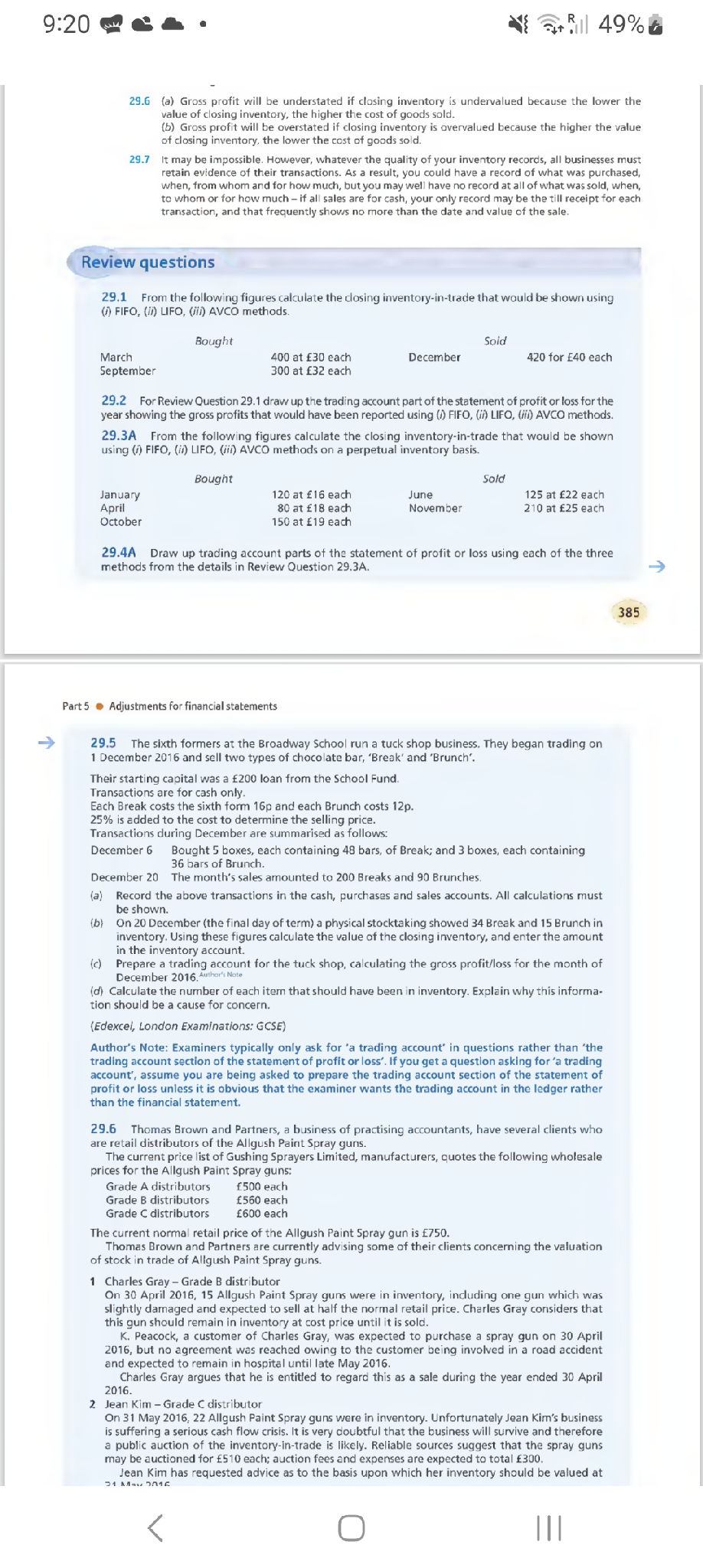 solved question one (total: 20 marks): data types,... 29.4A Draw up trading account parts of the | StudyX