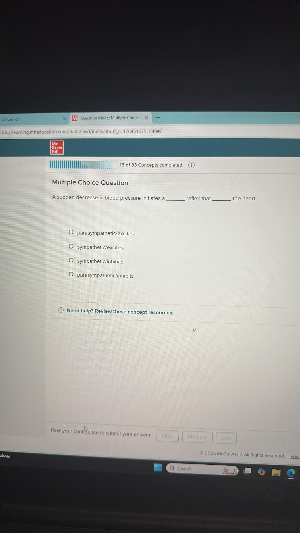 Multiple Choice Question A sudden decrease | StudyX