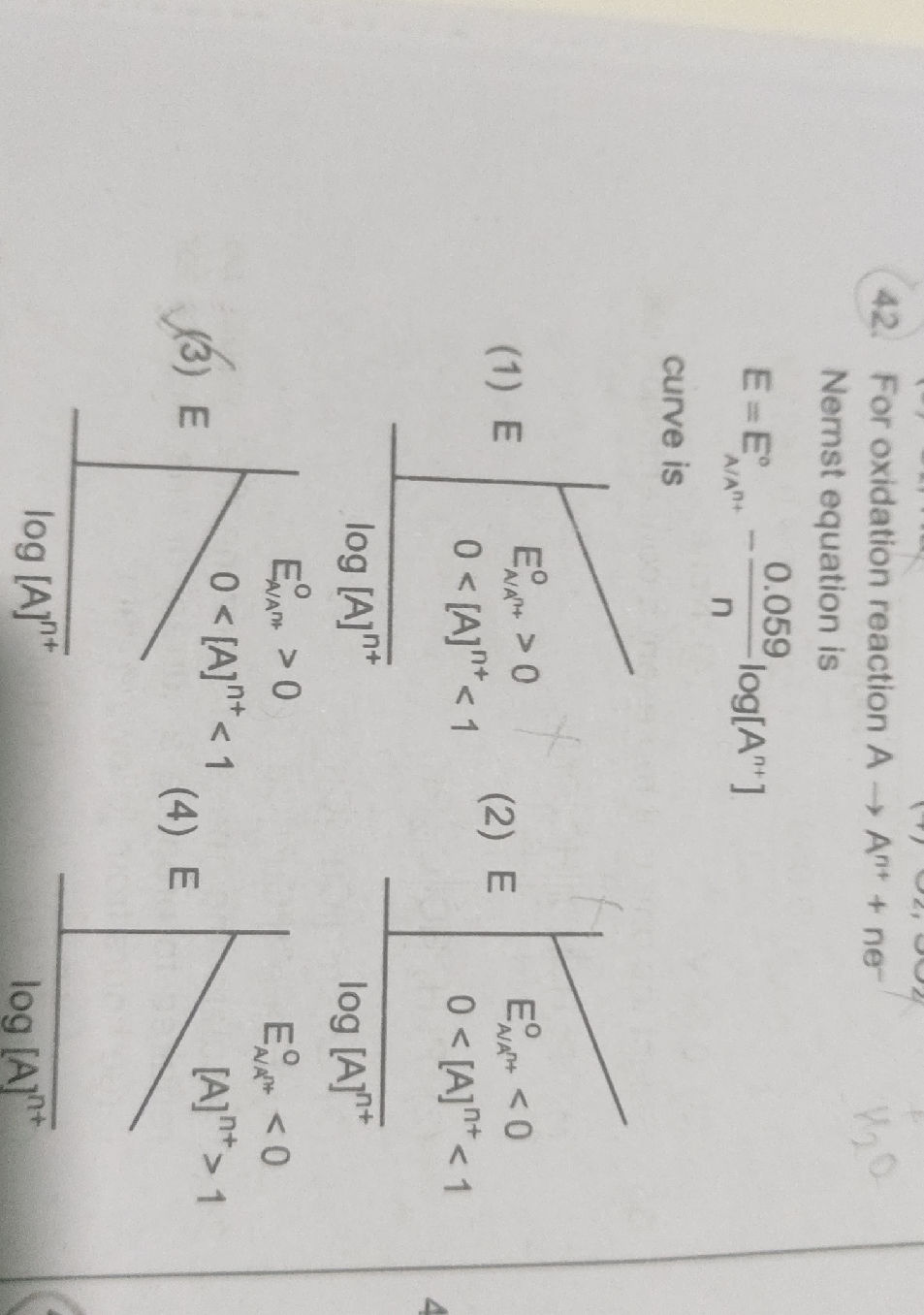 42. For oxidation reaction A → An+ + ne- | StudyX