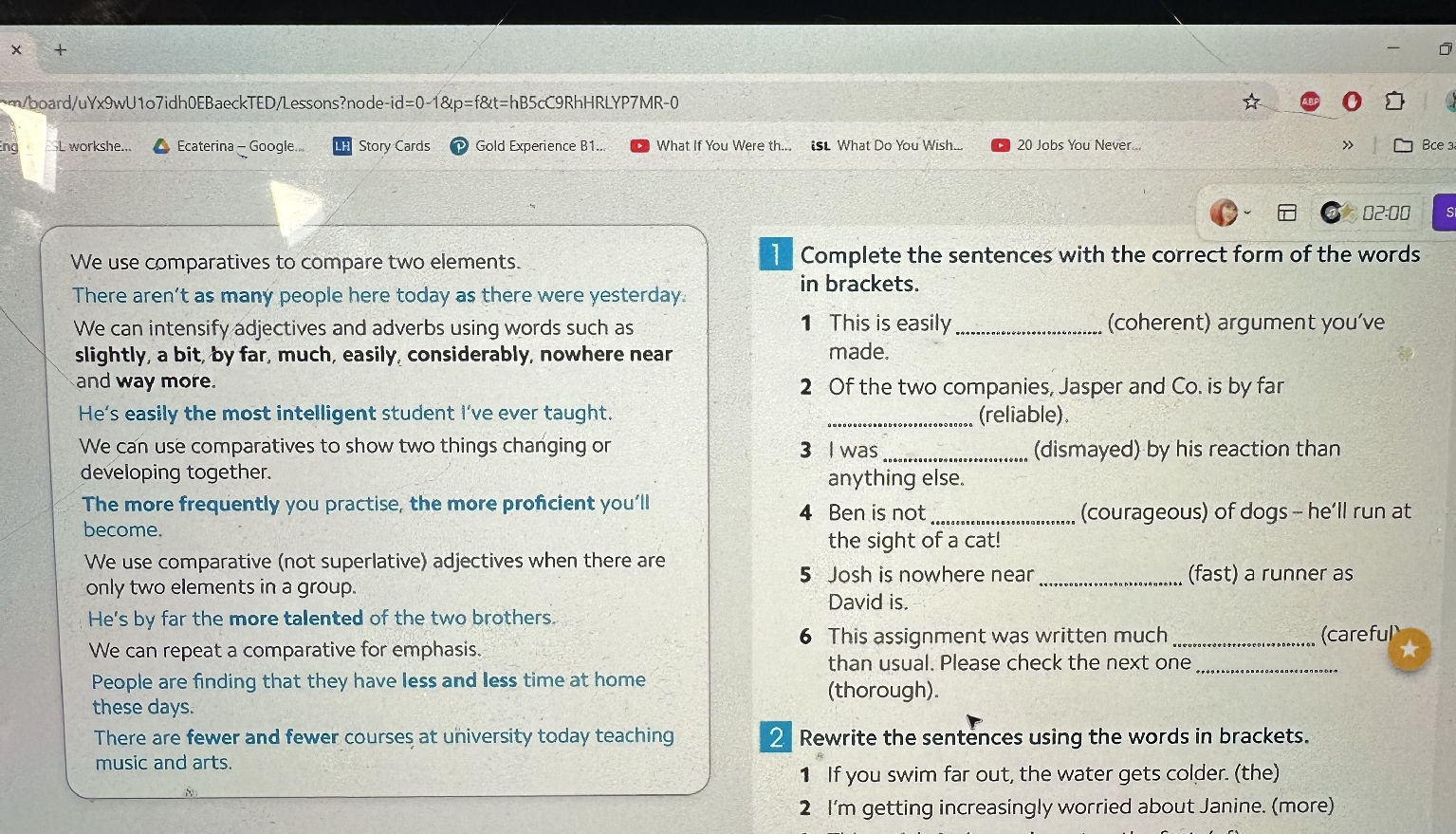 Complete the sentences with the correct form | StudyX