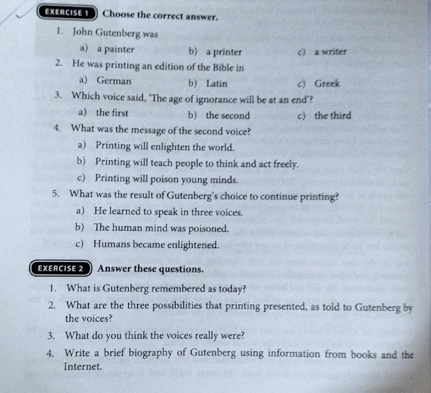 EXERCISE 1 Choose the correct answer. 1. | StudyX
