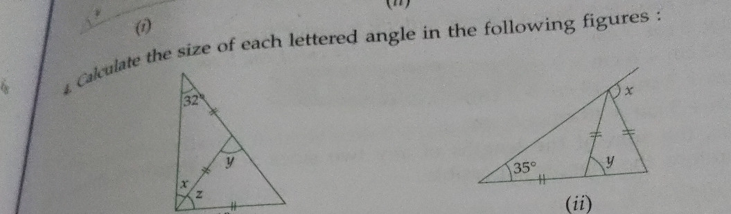 Calculate the size of each lettered angle in | StudyX