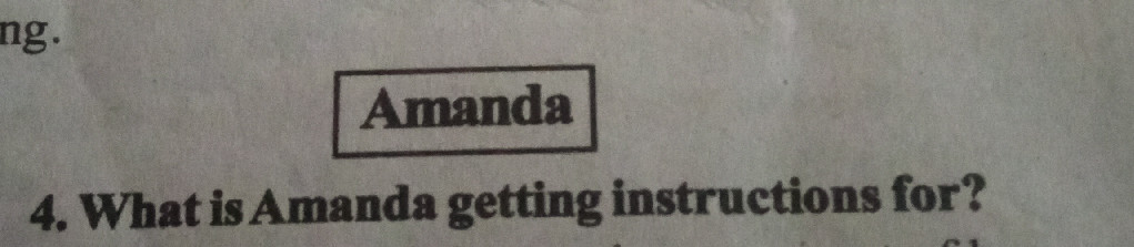 Amanda 4. What is Amanda getting StudyX