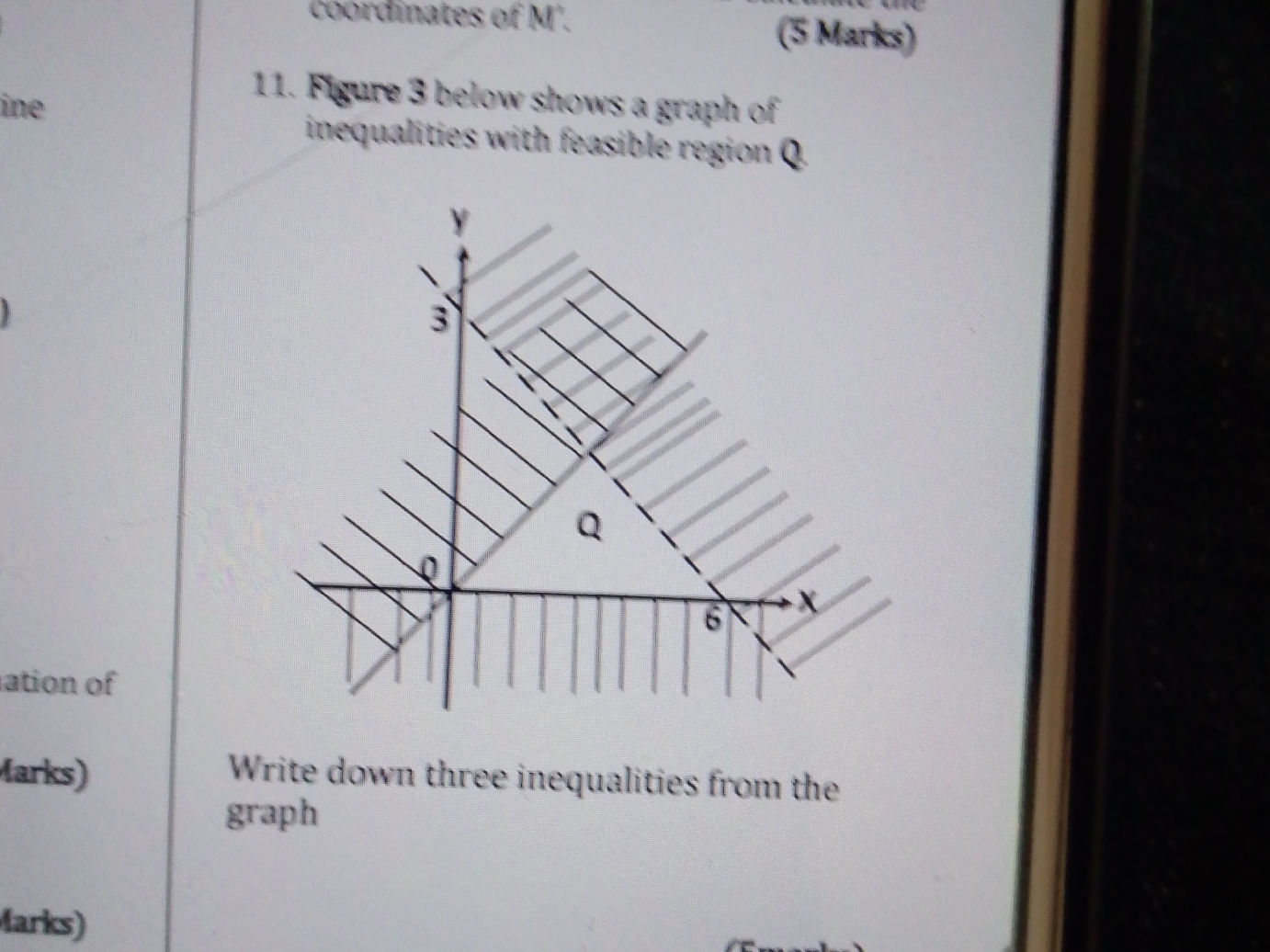 11. Figure 3 below shows a graph of | StudyX