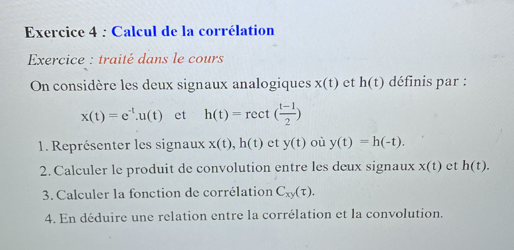 Exercice 4 : Calcul de la corrélation | StudyX