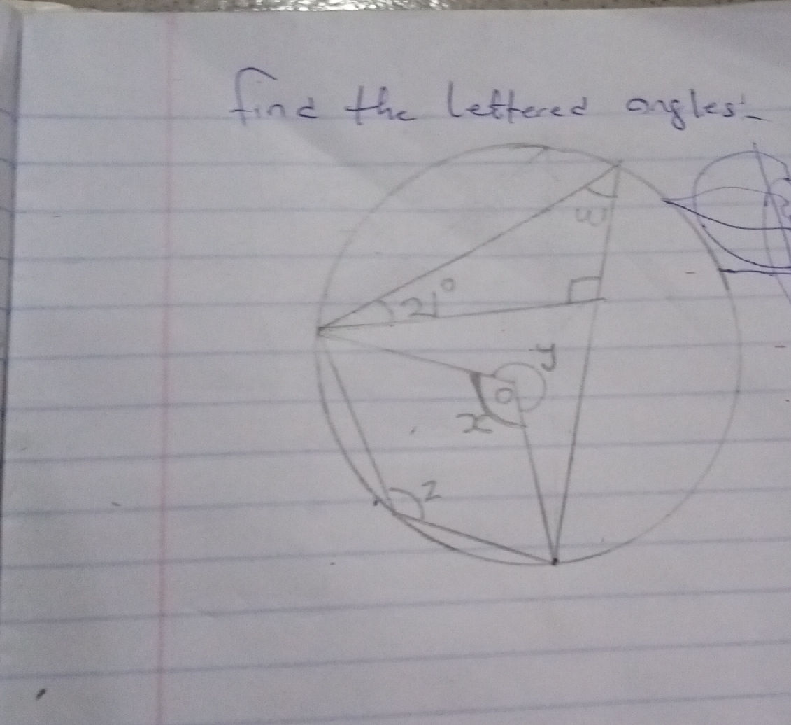 Find the lettered angles: [Diagram showing | StudyX