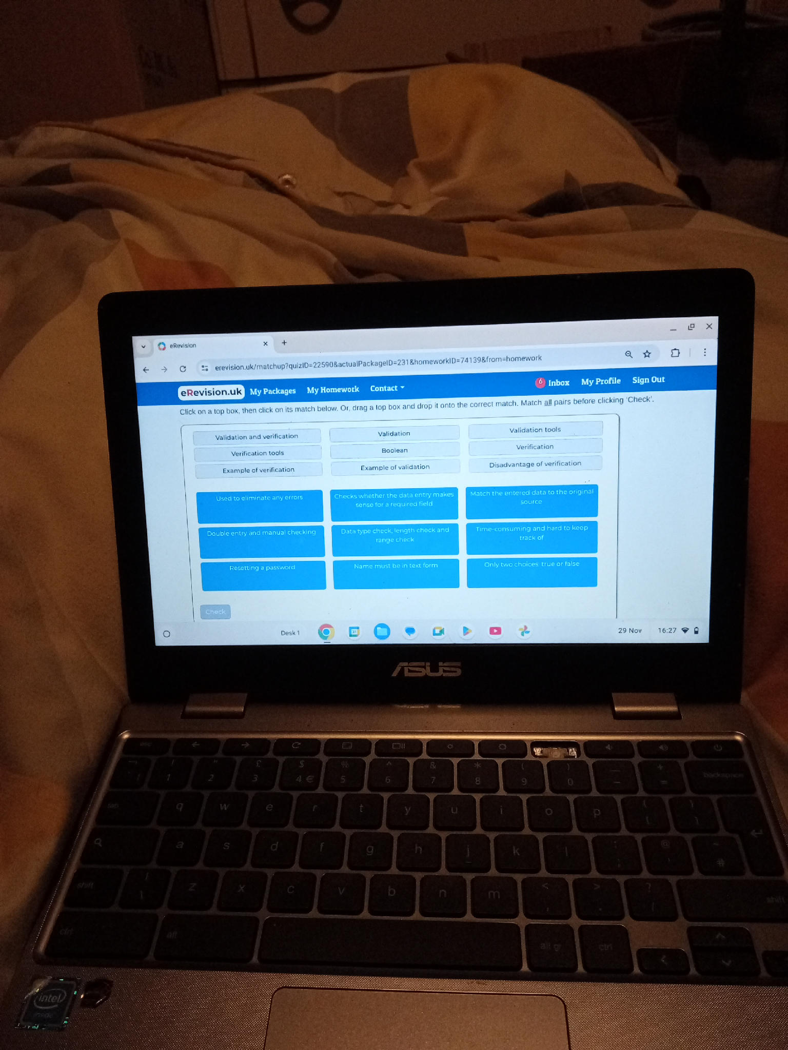 Instructions: Click on a top box, then click | StudyX