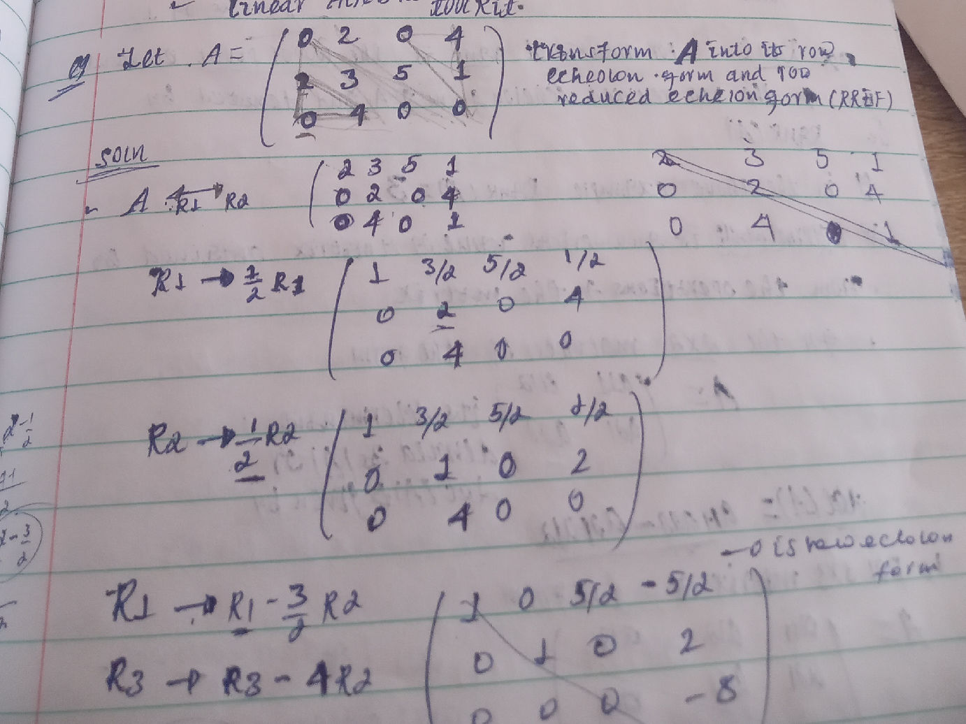 Let $A = 0 2 0 4 2 3 5 1 4 | StudyX