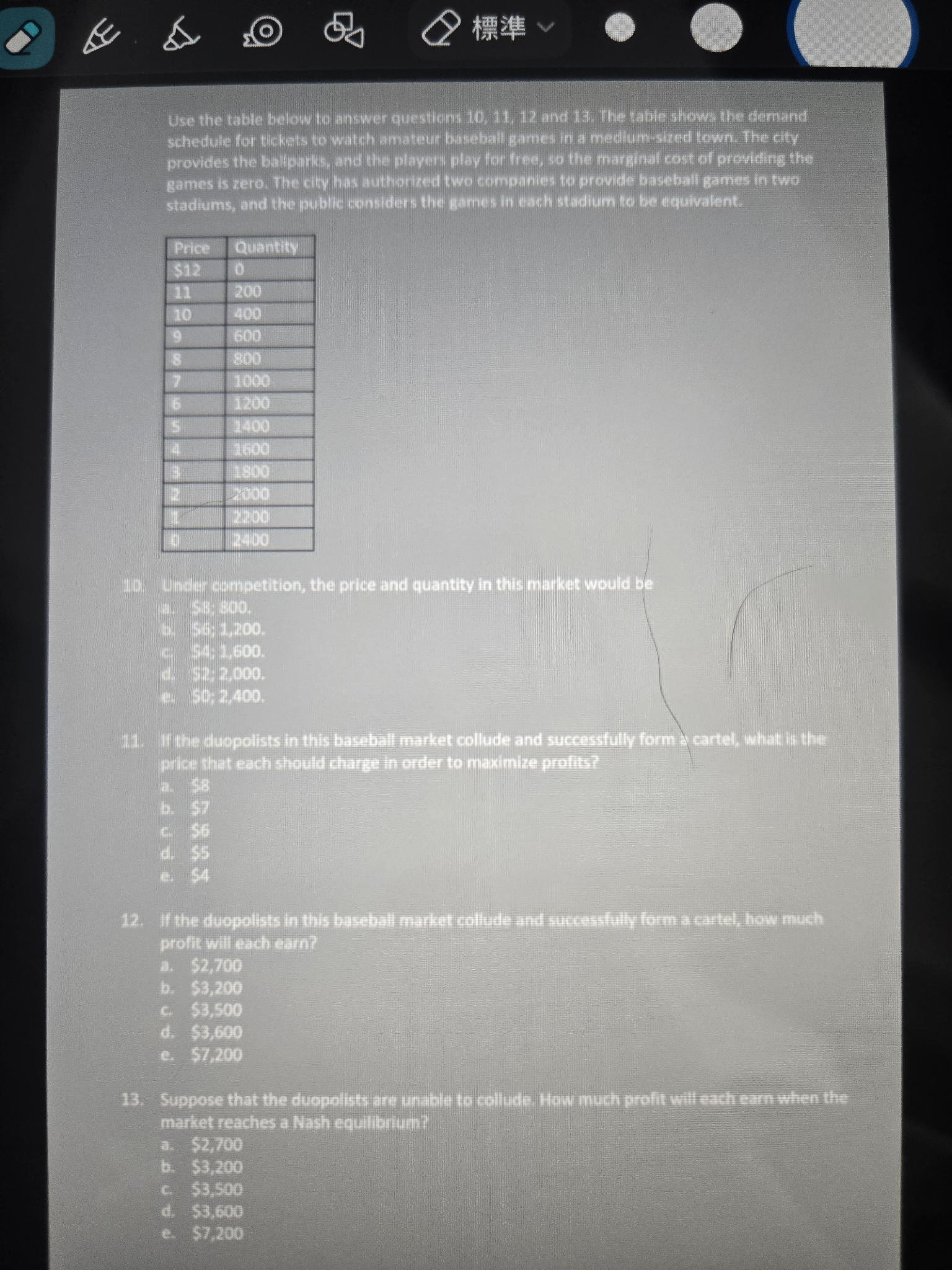 Use the table below to answer questions 10, | StudyX