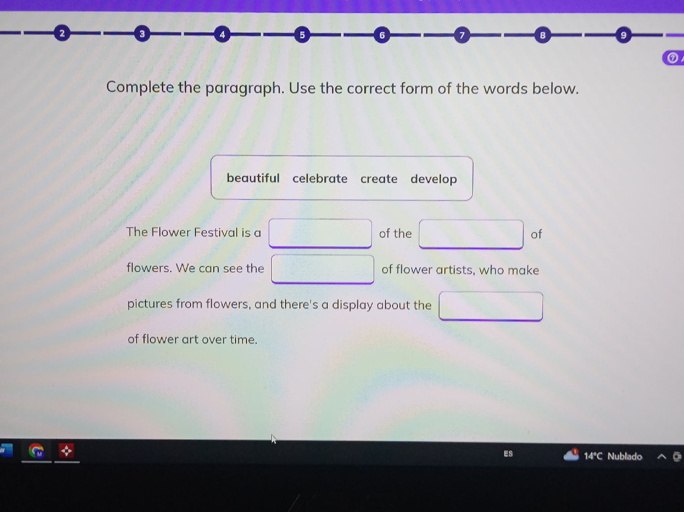 Complete the paragraph. Use the correct form | StudyX