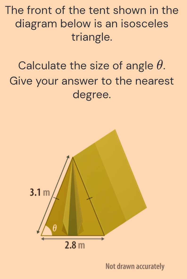 The front of the tent shown in the diagram