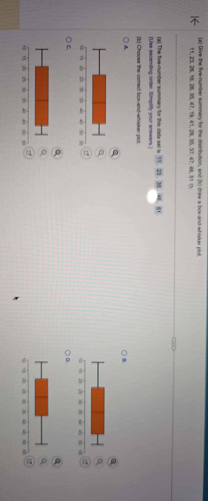 Give the five-number summary for the | StudyX