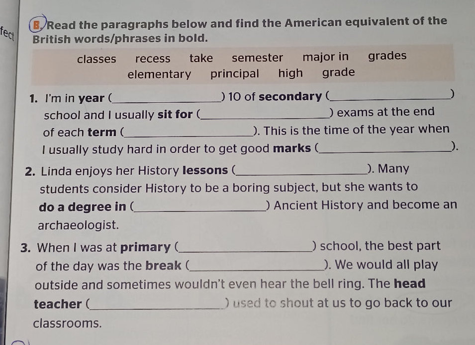 B. Read the paragraphs below and find the | StudyX