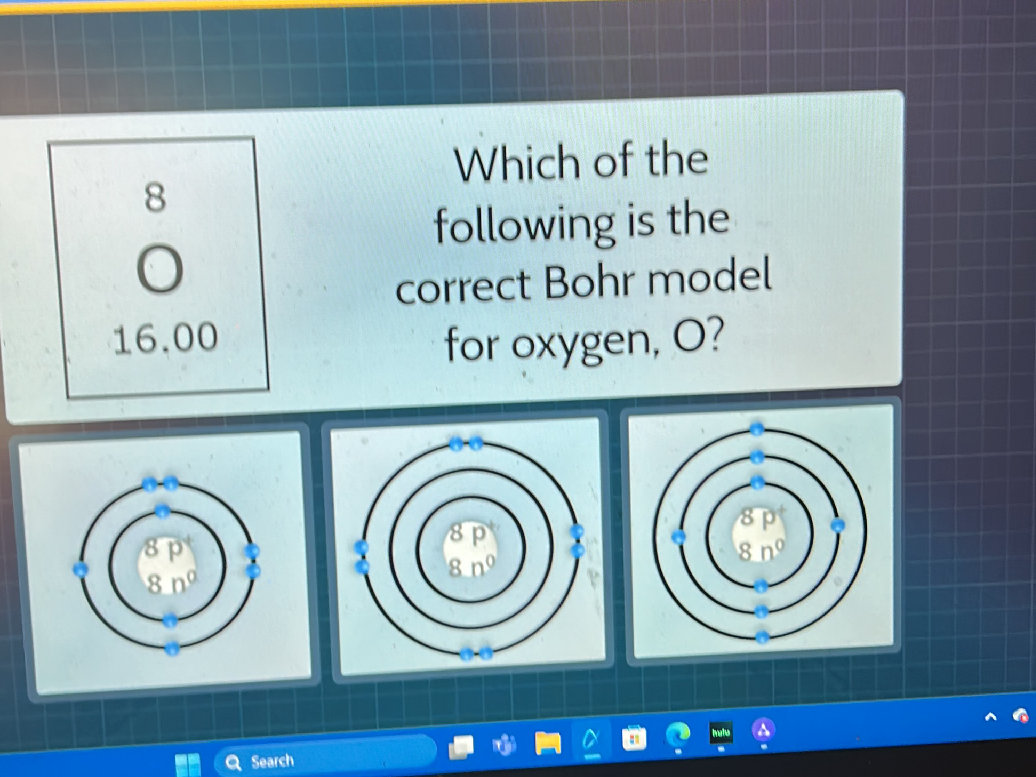 The element box for Oxygen (O) is shown | StudyX