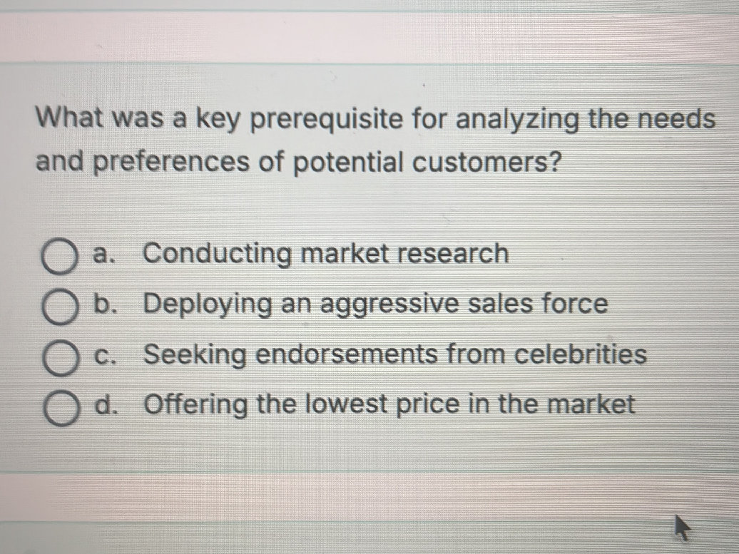 Key Prerequisite What was a key prerequisite for analyzing | StudyX