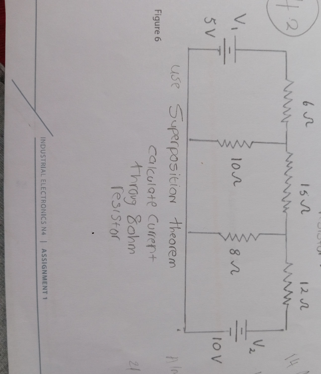 Figure 6 Use Superposition theorem Calculate | StudyX