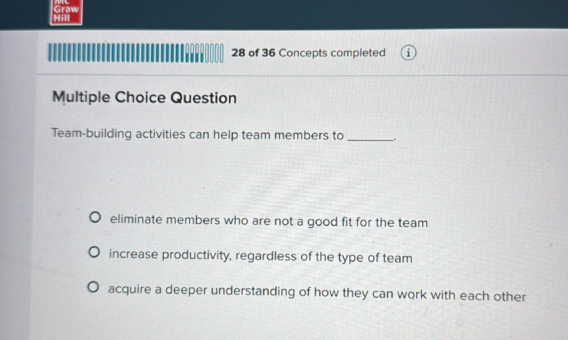 Multiple Choice Question Team-building | StudyX