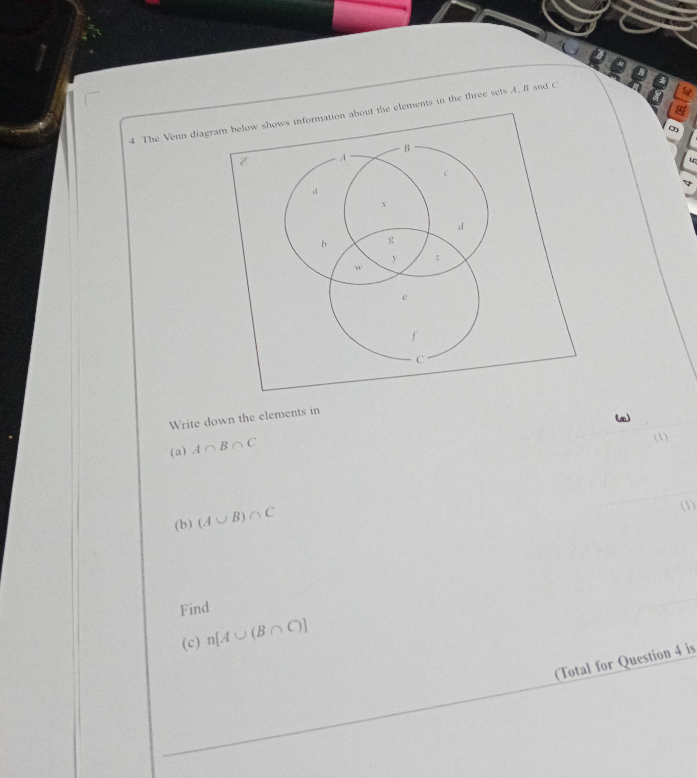 4 The Venn diagram below shows information | StudyX