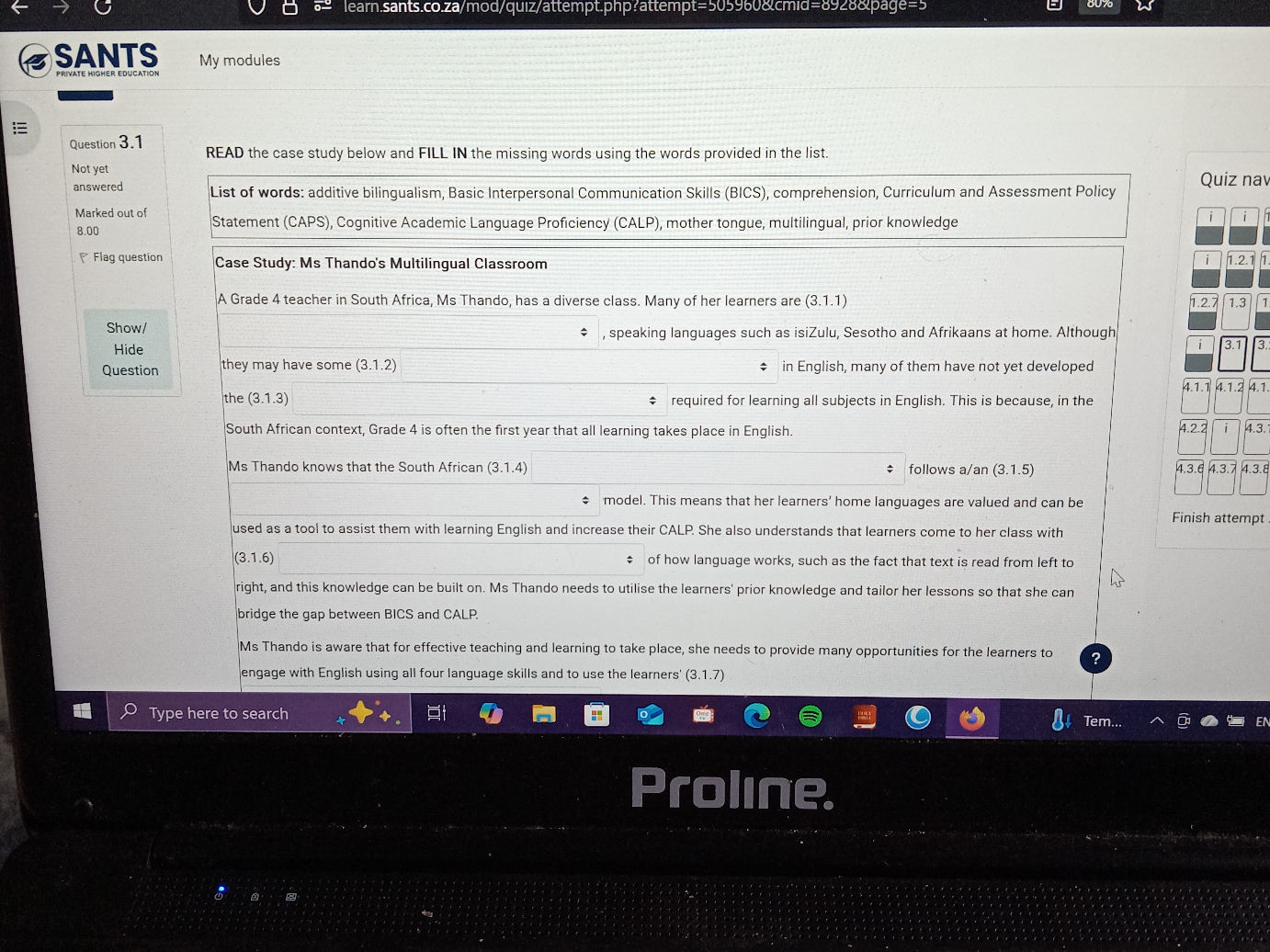 READ the case study below and FILL IN the | StudyX