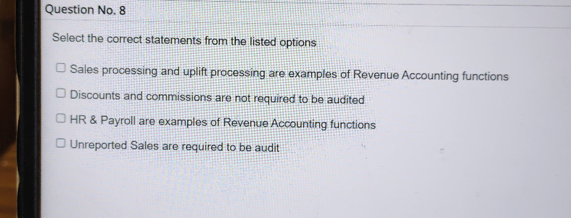 Select the correct statements from the | StudyX