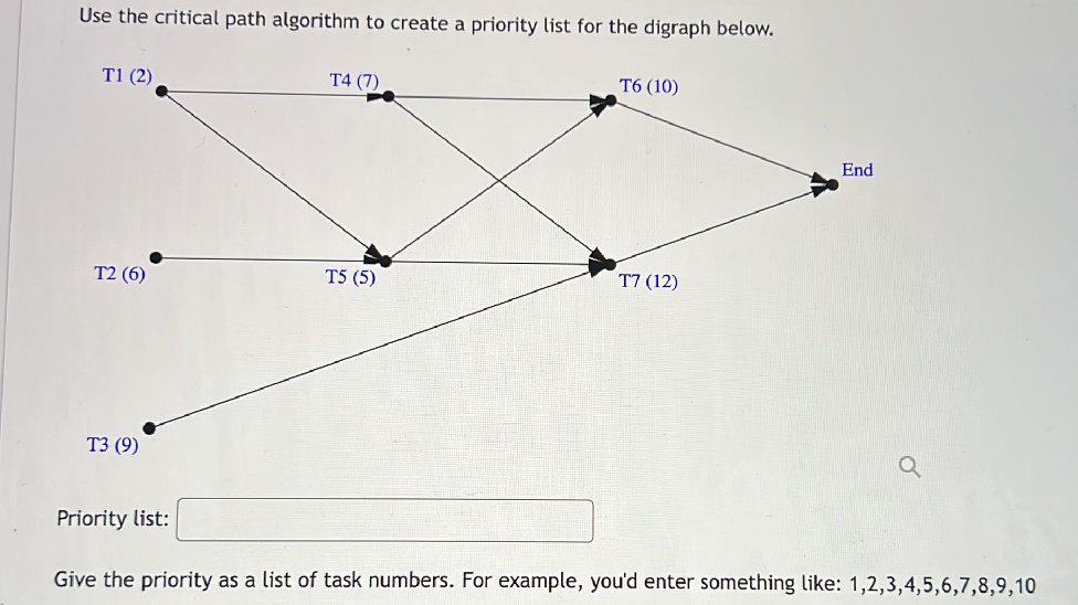 Use the critical path algorithm to create a | StudyX