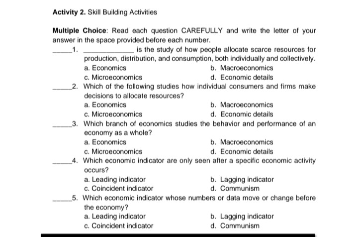 Multiple Choice: Read each question | StudyX