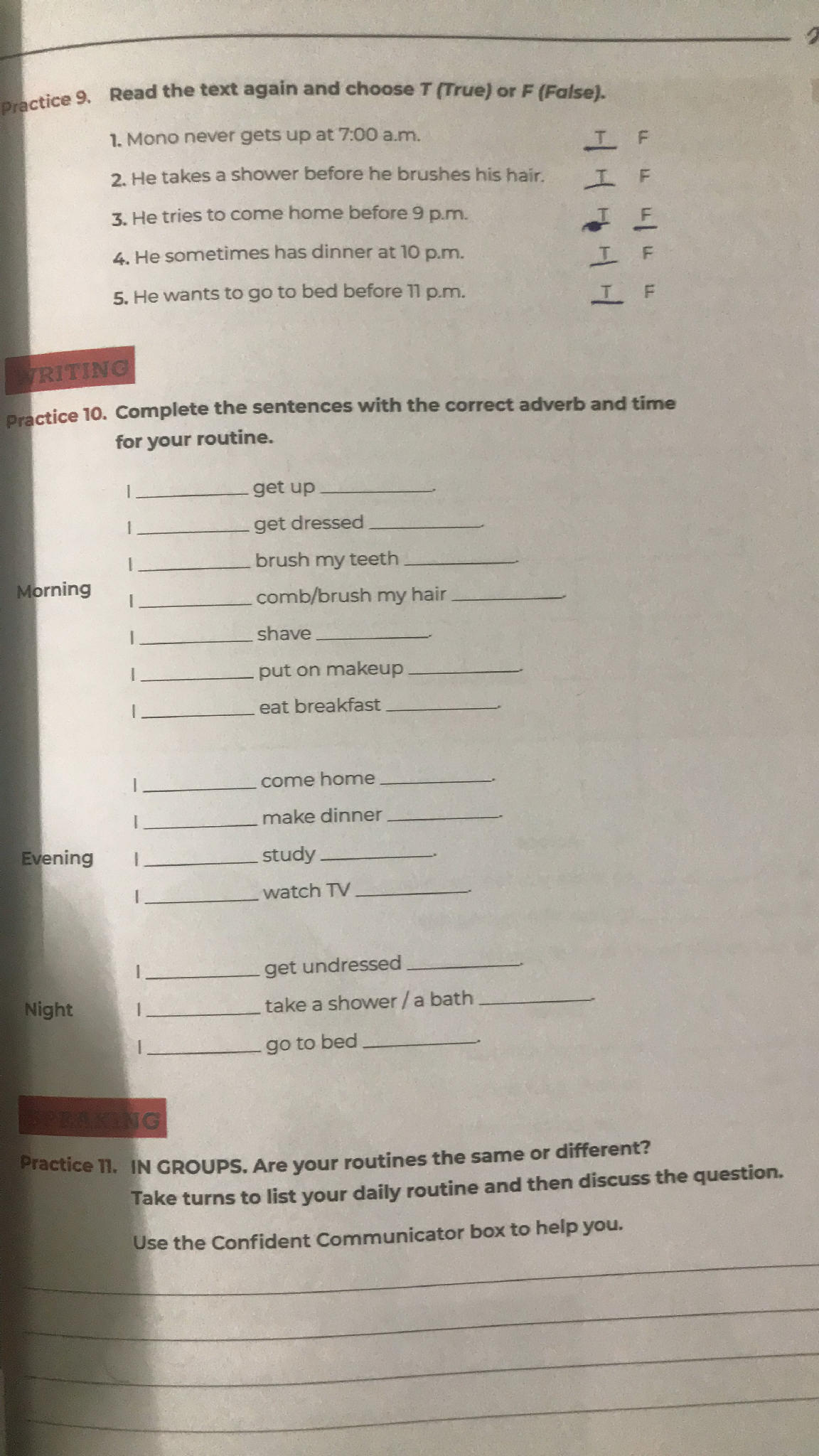 Practice 9. Read the text again and choose T | StudyX