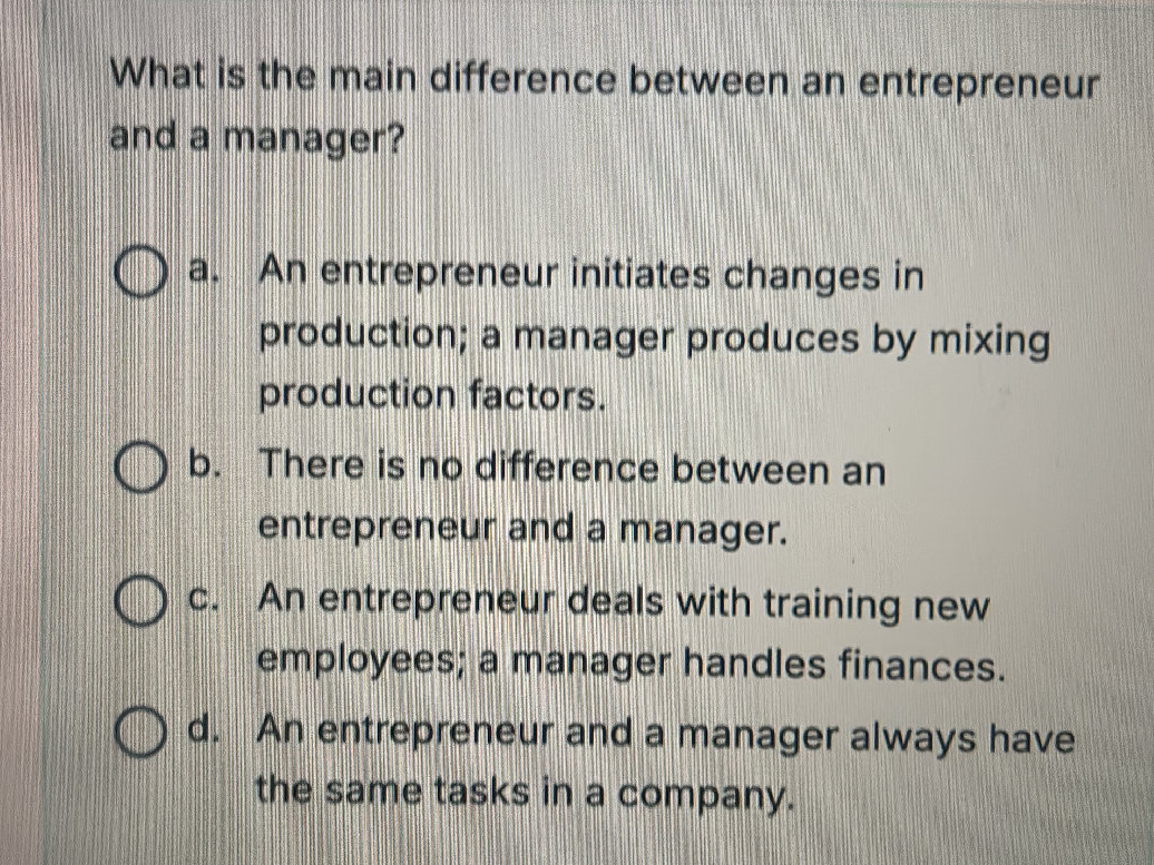 What is the main difference between an | StudyX