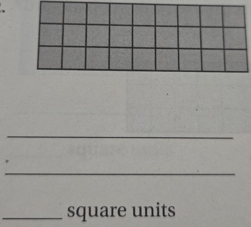 The area of the shaded rectangle below is: | StudyX