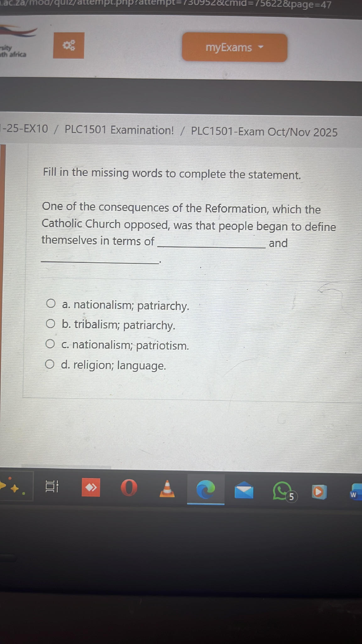 Fill in the missing words to complete the