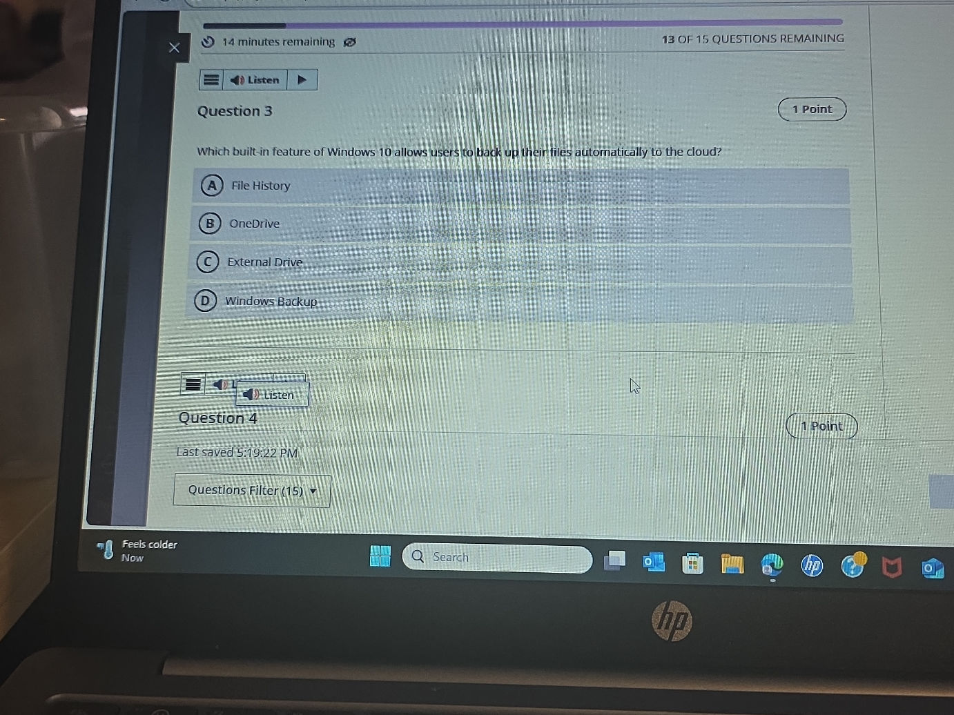 Which built-in feature of Windows 10 allows | StudyX