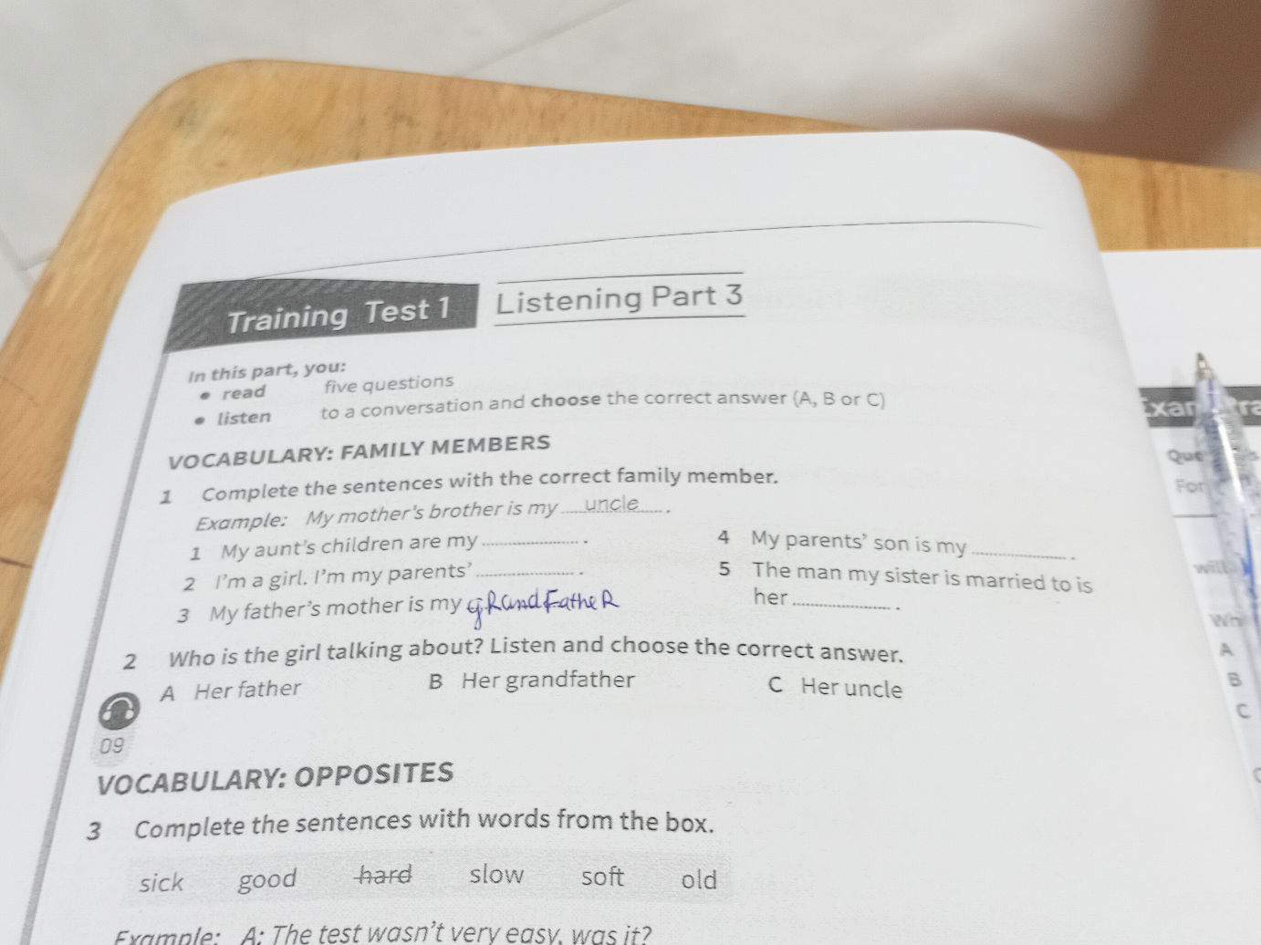 VOCABULARY: FAMILY MEMBERS 1 Complete the | StudyX