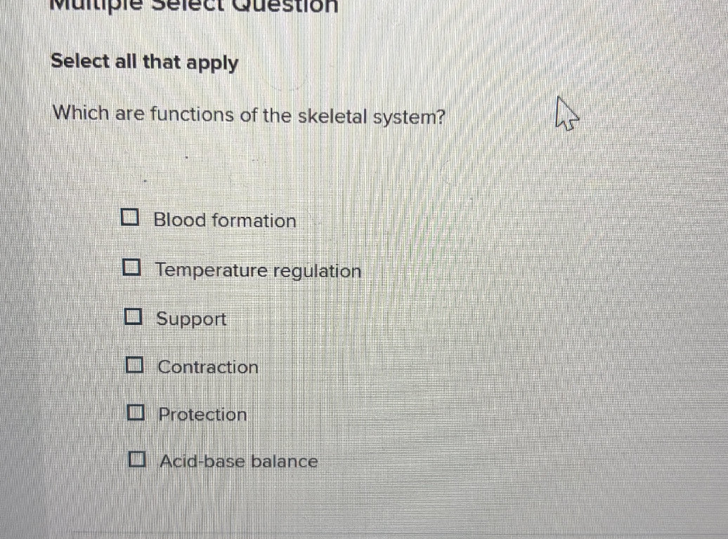 Multiple Select Question Select all that | StudyX