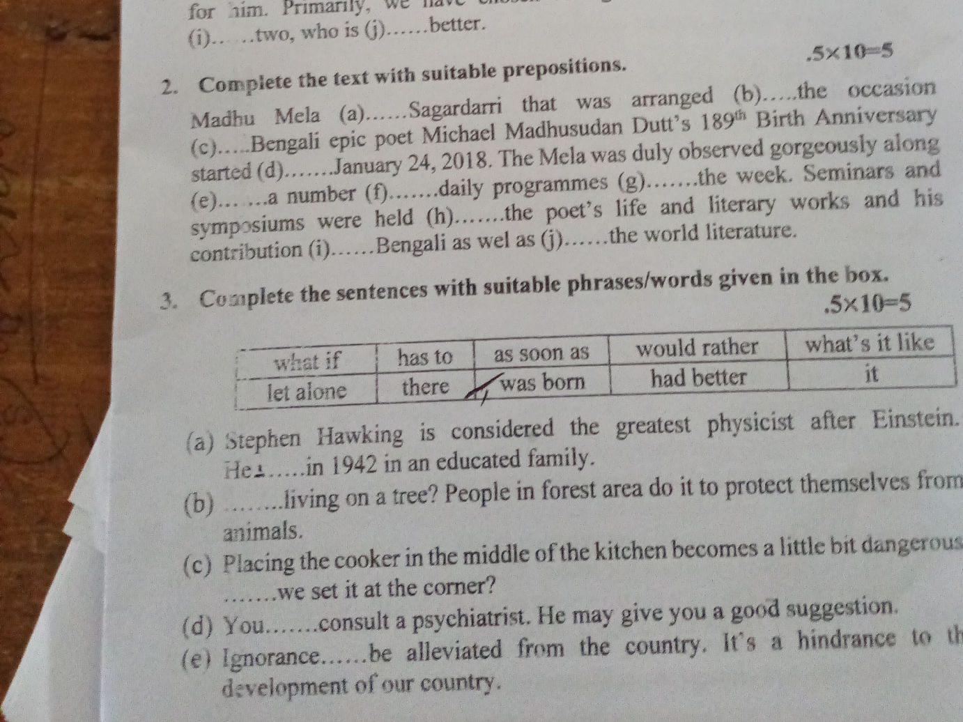 2. Complete the text with suitable | StudyX