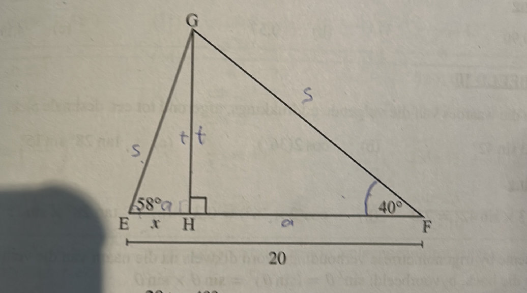 Find the value of $x$ and $a$. The diagram | StudyX