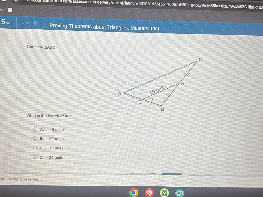 Consider $ ABC$. What is the length of | StudyX