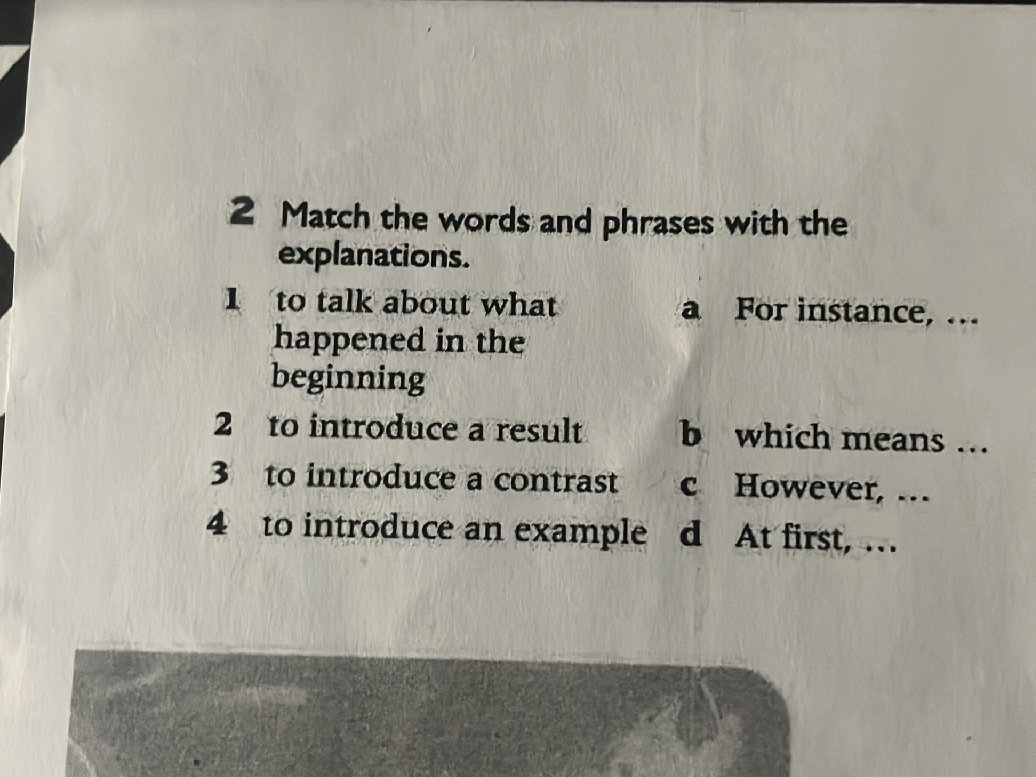 Match the words and phrases with the | StudyX
