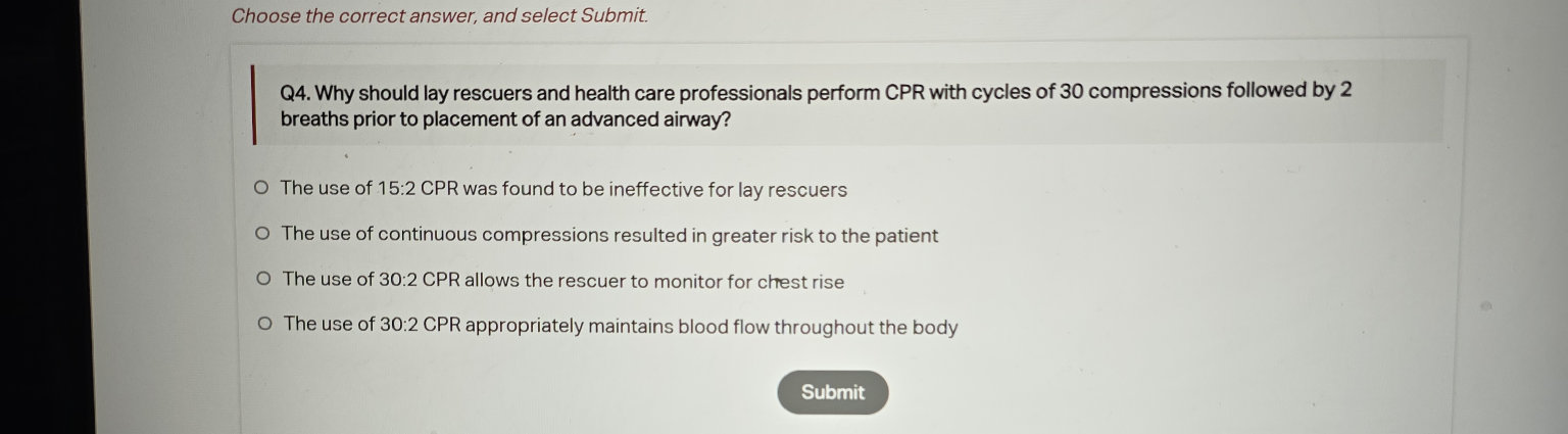 Q4. Why should lay rescuers and health care