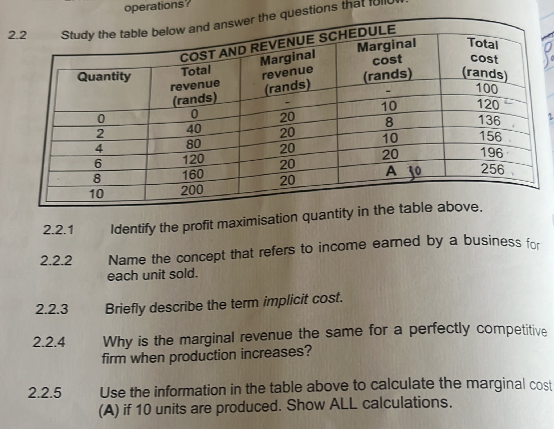 Study the table below and answer the | StudyX