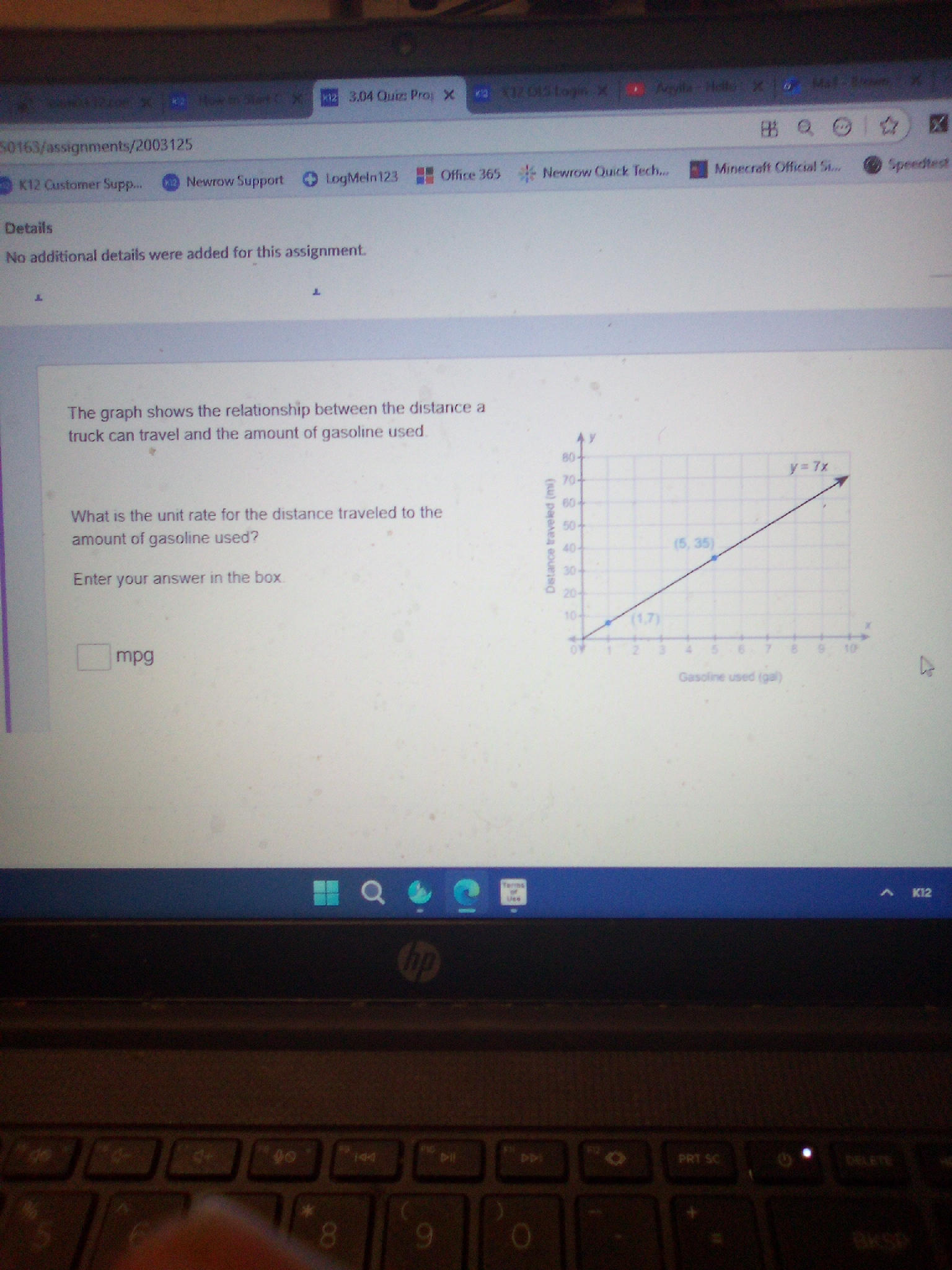 The graph shows the relationship between the | StudyX
