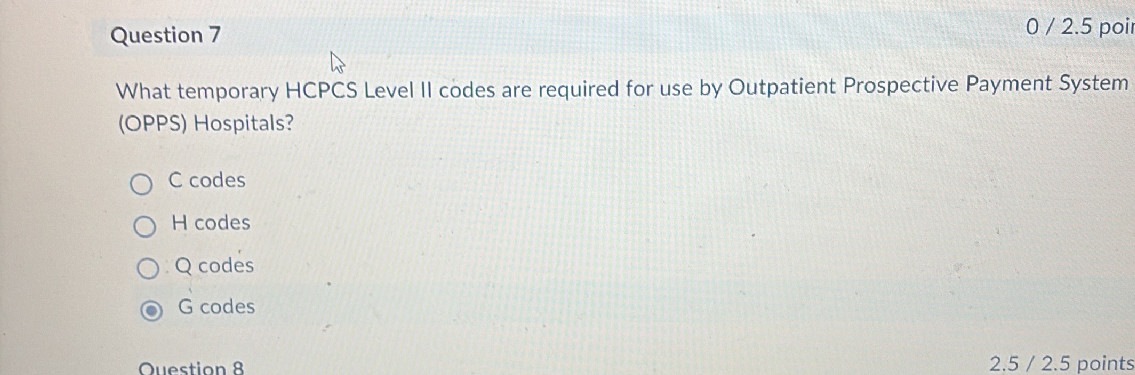 What temporary HCPCS Level II codes are