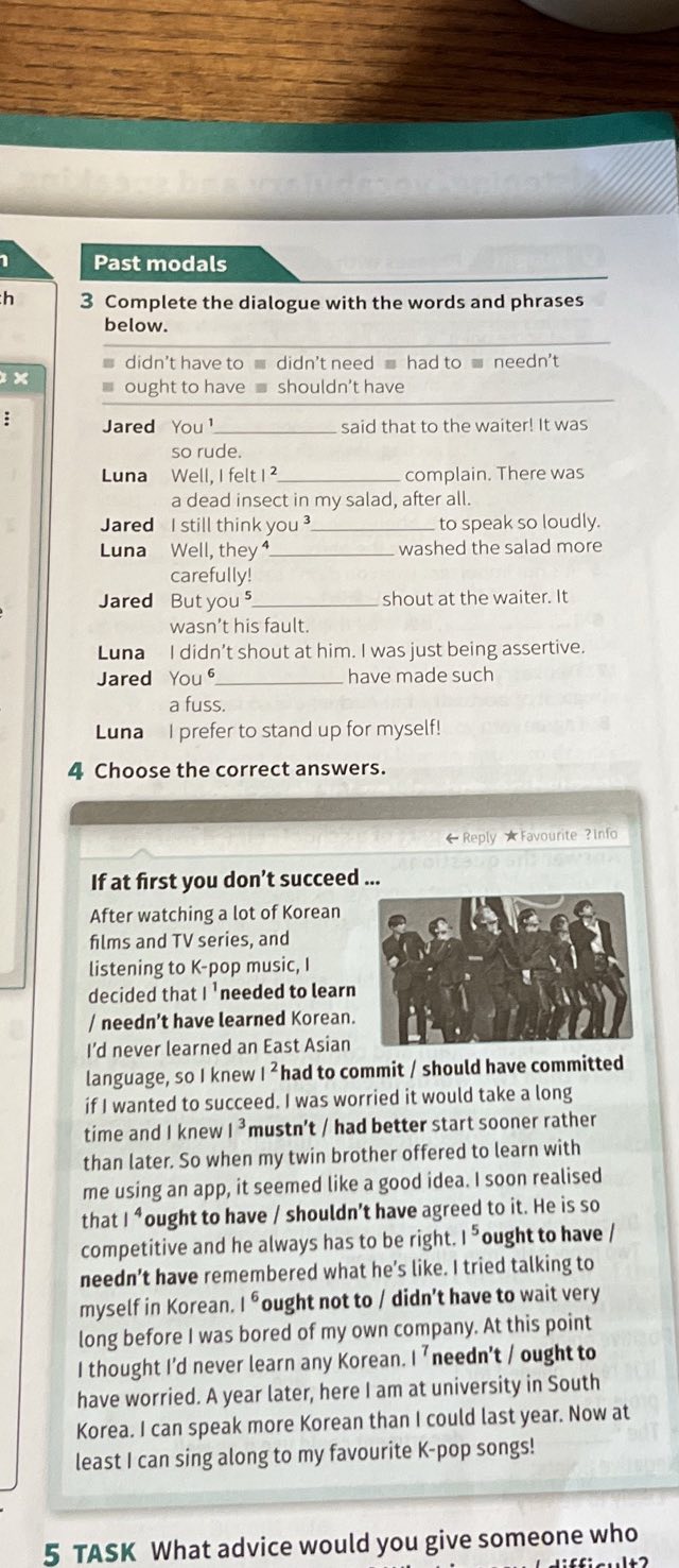 3 Complete the dialogue with the words and | StudyX