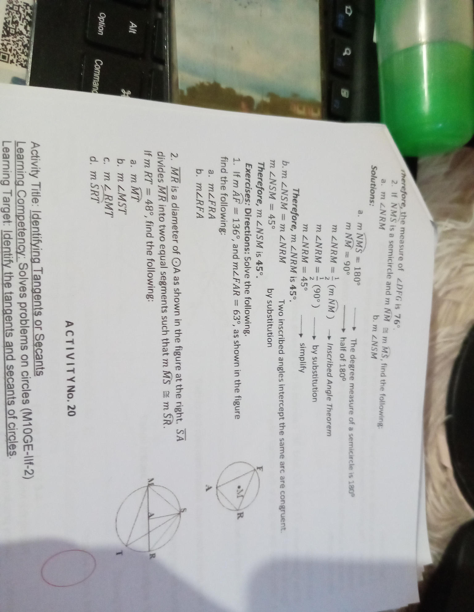 Exercises: Directions: Solve the following StudyX