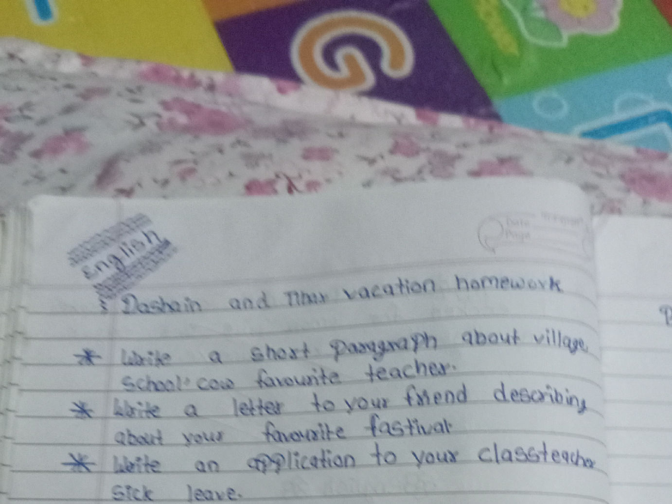 Dashain and Tihar vacation homework * | StudyX